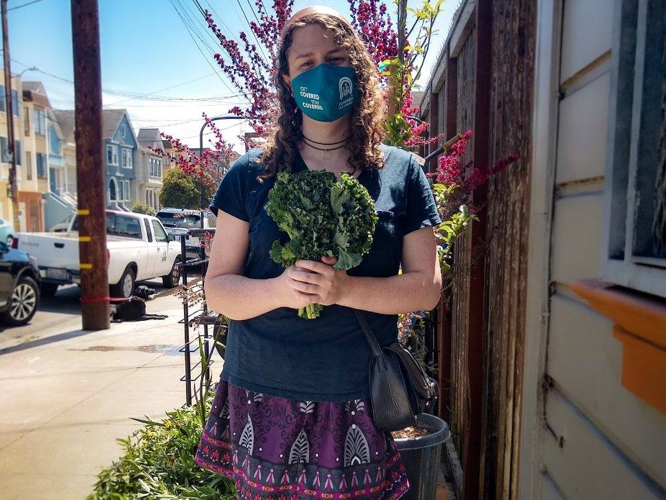 Emily at the farmer's market